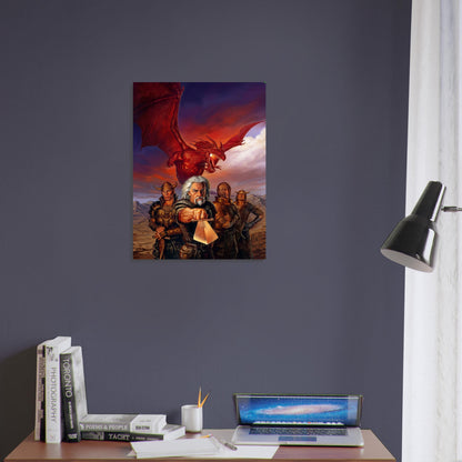 Dragonlance The Wayward Knights Poster – Red Dragon Todd Lockwood Fantasy Art 4