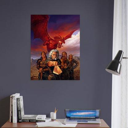 Dragonlance The Wayward Knights Poster – Red Dragon Todd Lockwood Fantasy Art 5