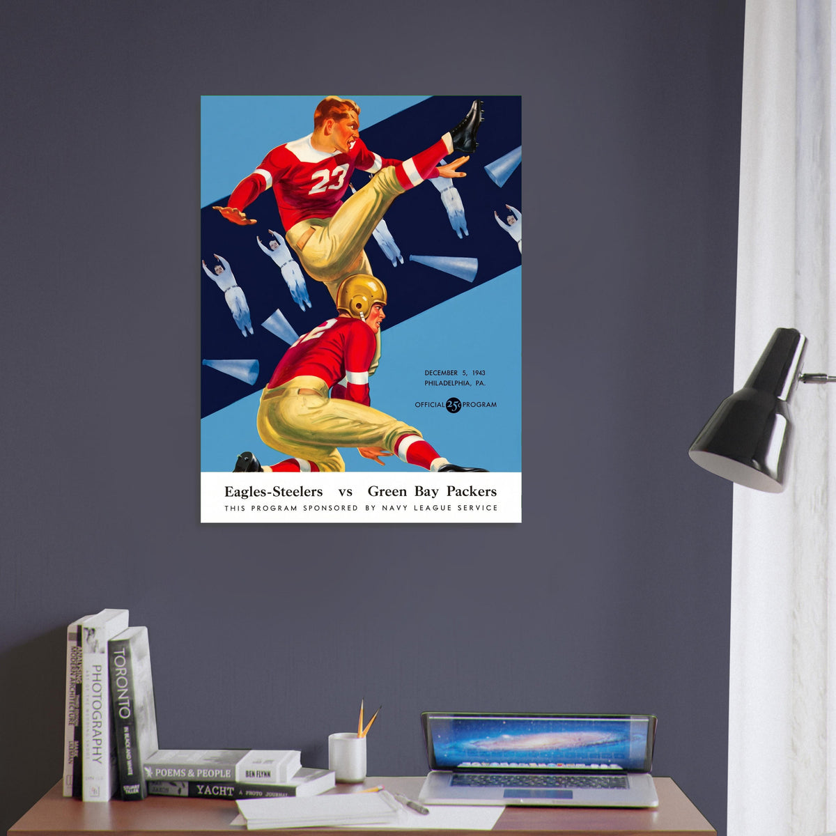 1943 Steagles Football Program Poster Eagles Steelers Wartime Vintage Wall Art 5