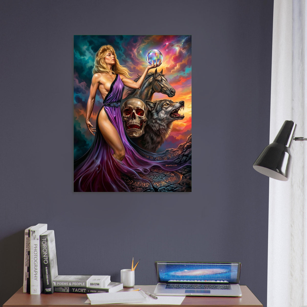 BORIS VALLEJO CIRCE POSTER – GODDESS SORCERESS WITH MYSTICAL ORB 1991 5