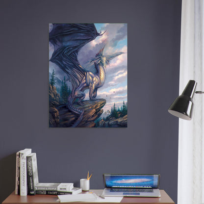 Silver Dragon Poster – Todd Lockwood Dungeons & Dragons Fantasy Art Print 2001 5