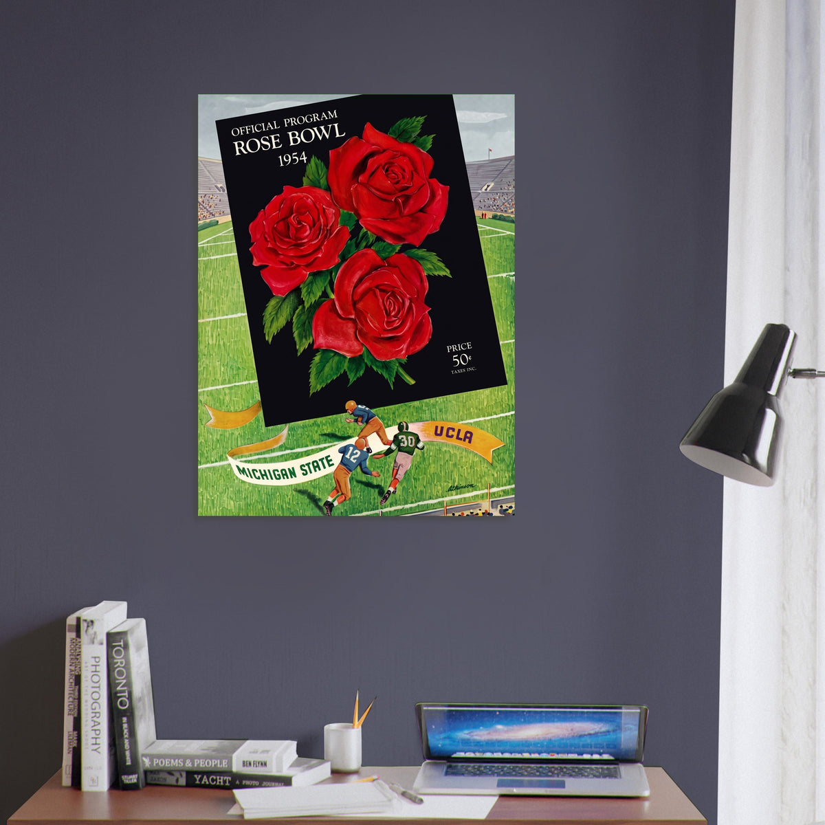 Rose Bowl 1954 College Football Poster – Michigan State vs UCLA Wall Art Decor 5