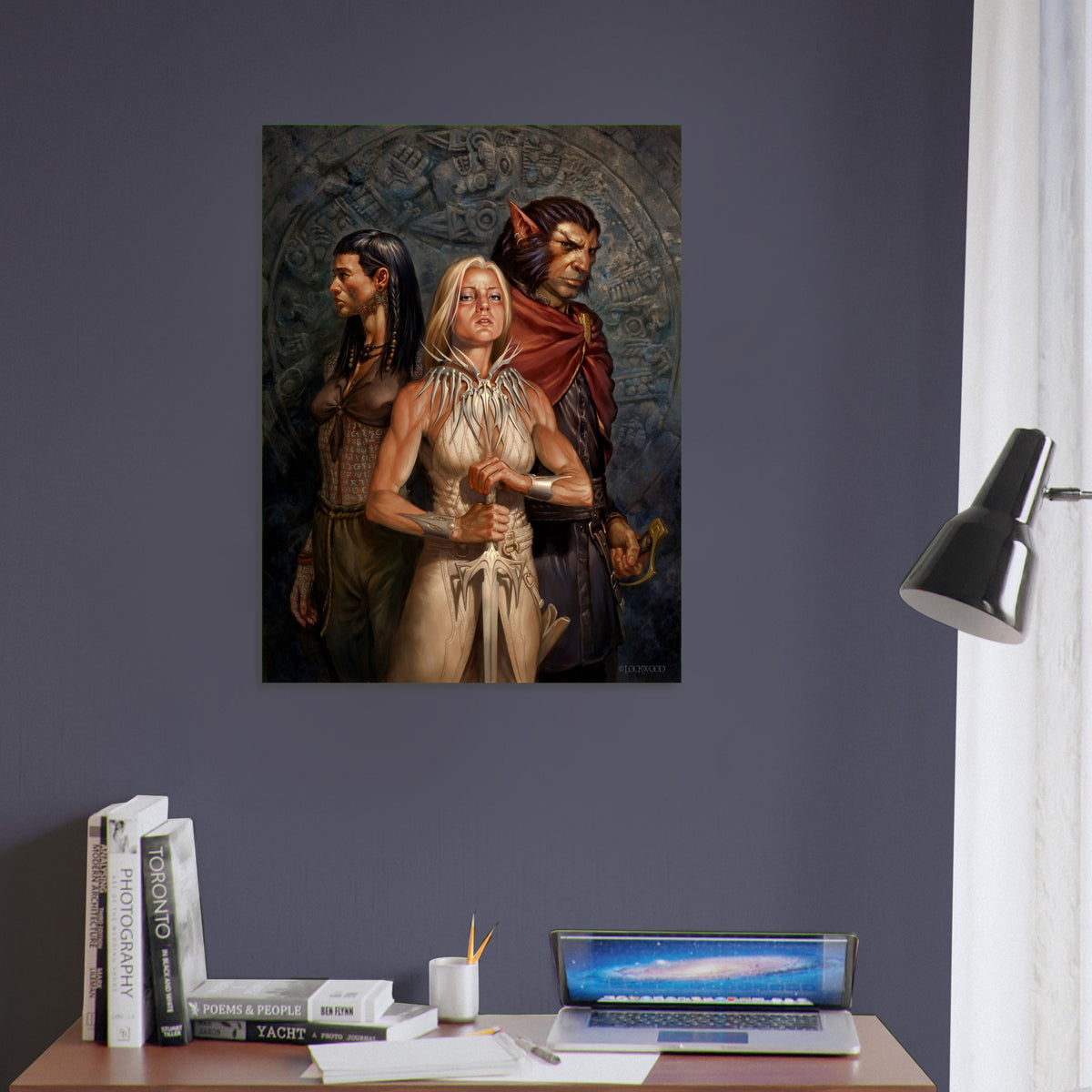 Fantasy Trio Poster – Between Dethoc and a Hard Case by Todd Lockwood 2012 5