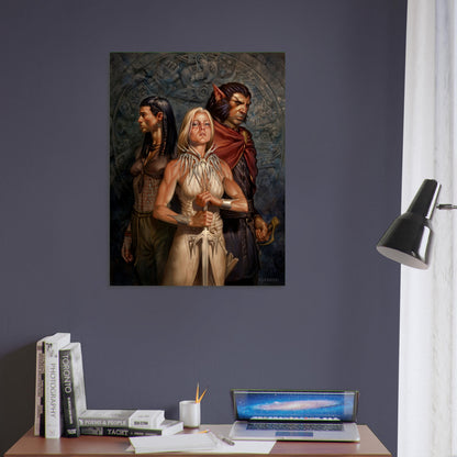 Fantasy Trio Poster – Between Dethoc and a Hard Case by Todd Lockwood 2012 5