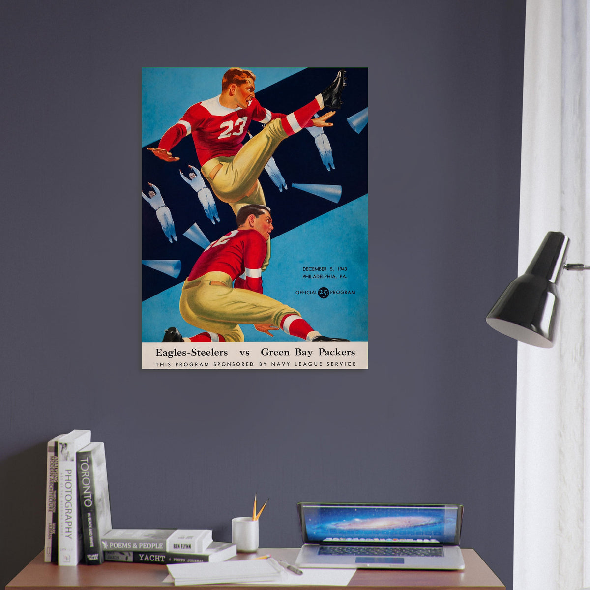 1943 Steagles vs Green Bay Packers Football Program Poster – Wartime Wall Art 5