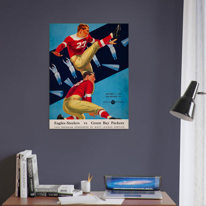 1943 Steagles vs Green Bay Packers Football Program Poster – Wartime Wall Art 5
