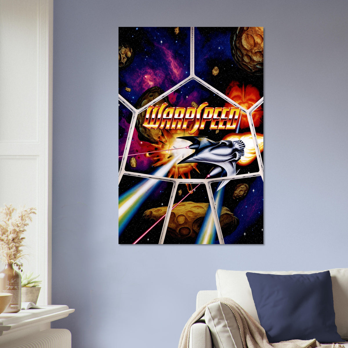 WarpSpeed Poster - Sci-Fi Space Shooter Retro Game Art Wall Art Decor 5