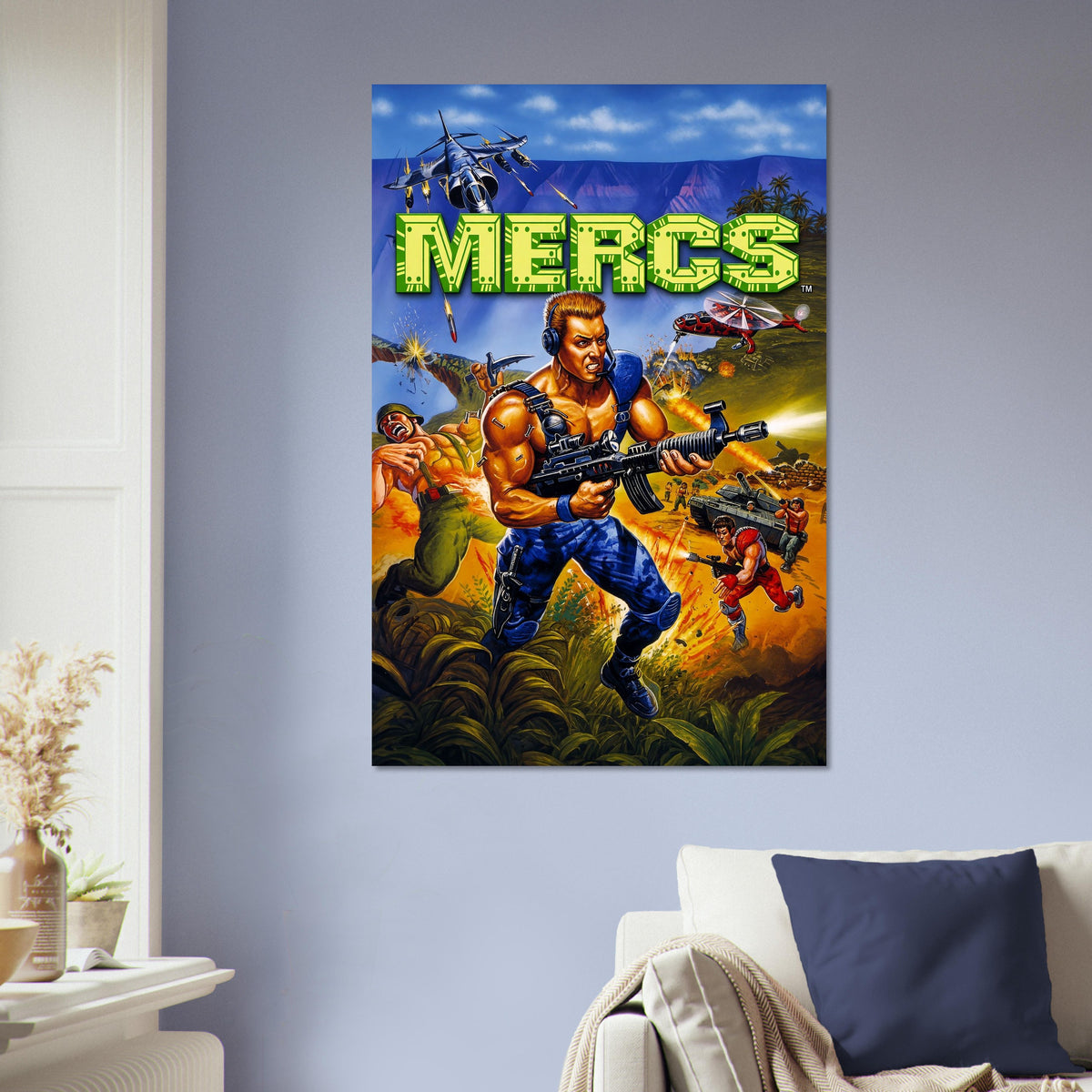 Mercs Poster - Commando Action Hero Retro Game Cover Art Wall Art Decor 5