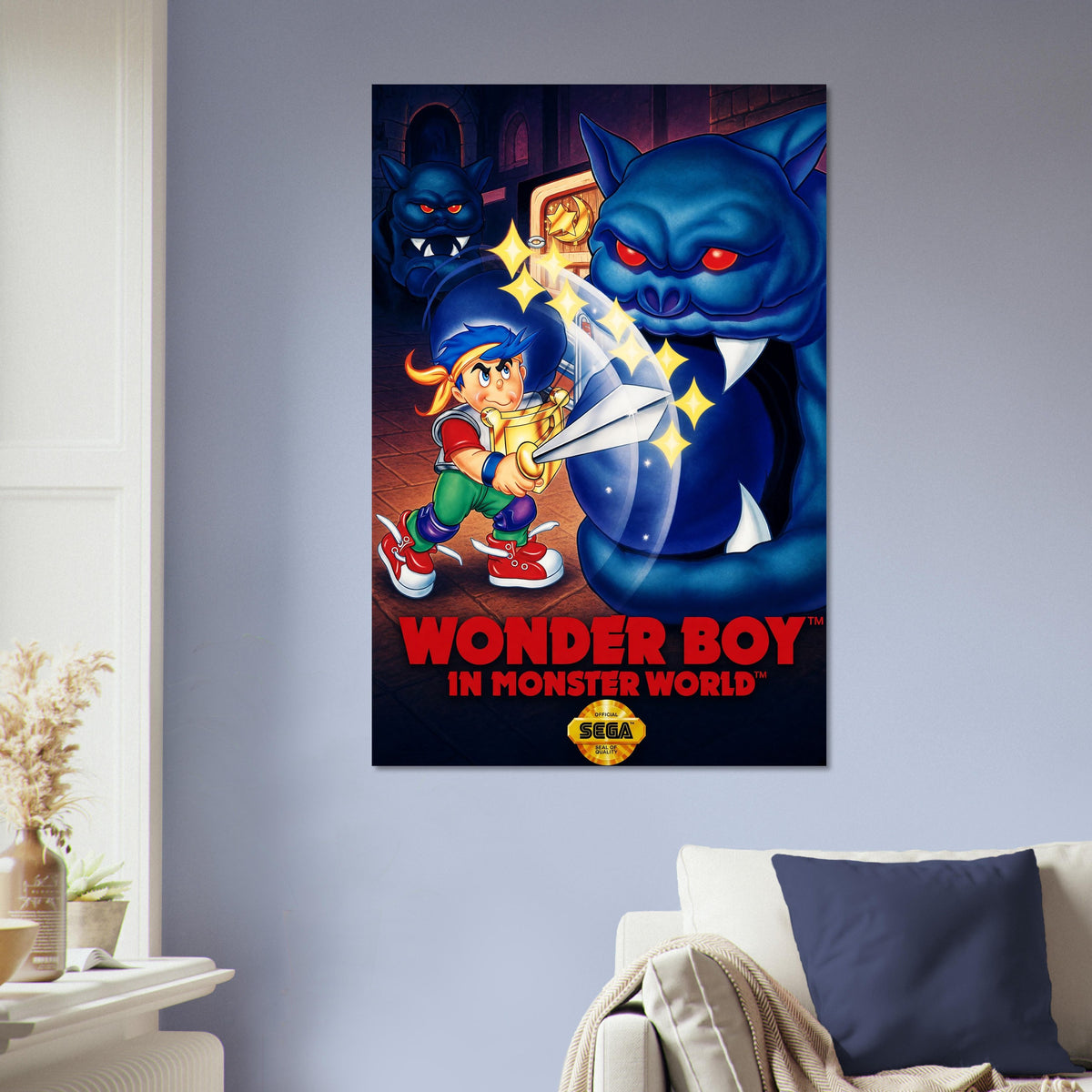 Wonder Boy In Monster World Poster – Retro Video Game Hero Adventure 5