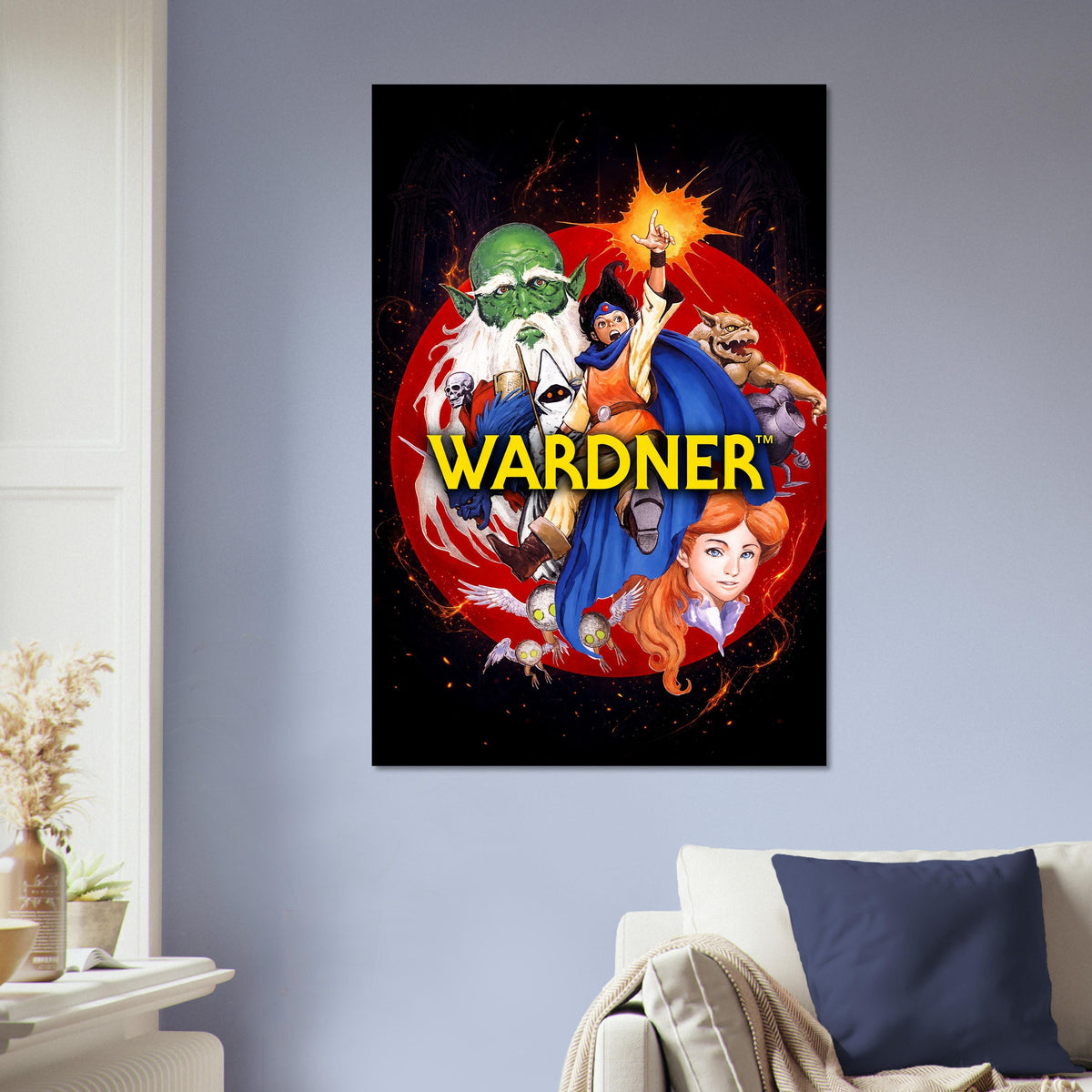 Wardner Fantasy Action Poster – Magic Wizard Warriors Battle Wall Art Decor 5