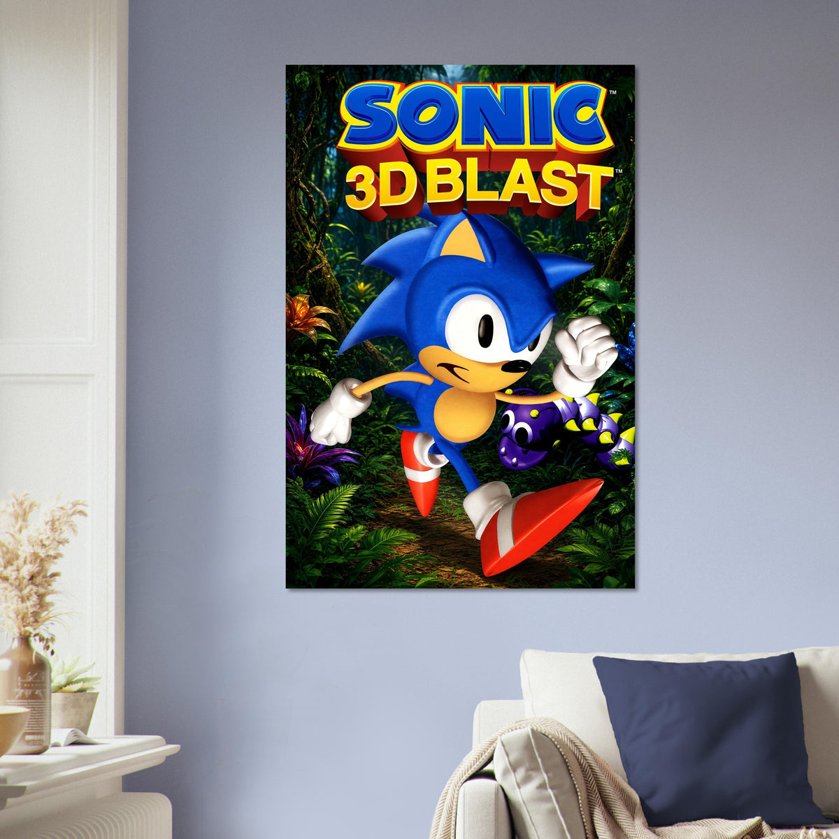 Sonic 3D Blast Poster – Blue Hedgehog Video Game Art Wall Art Decor 5
