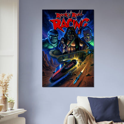 Rock N Roll Racing Poster – Neon Demons Desert Speed Game Art Wall Art Decor 5