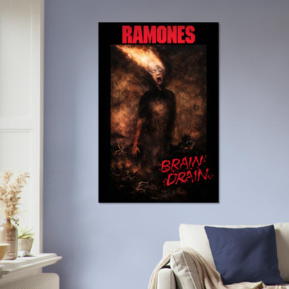 Ramones Poster – Brain Drain – Late 1980s Punk Rock Era 5