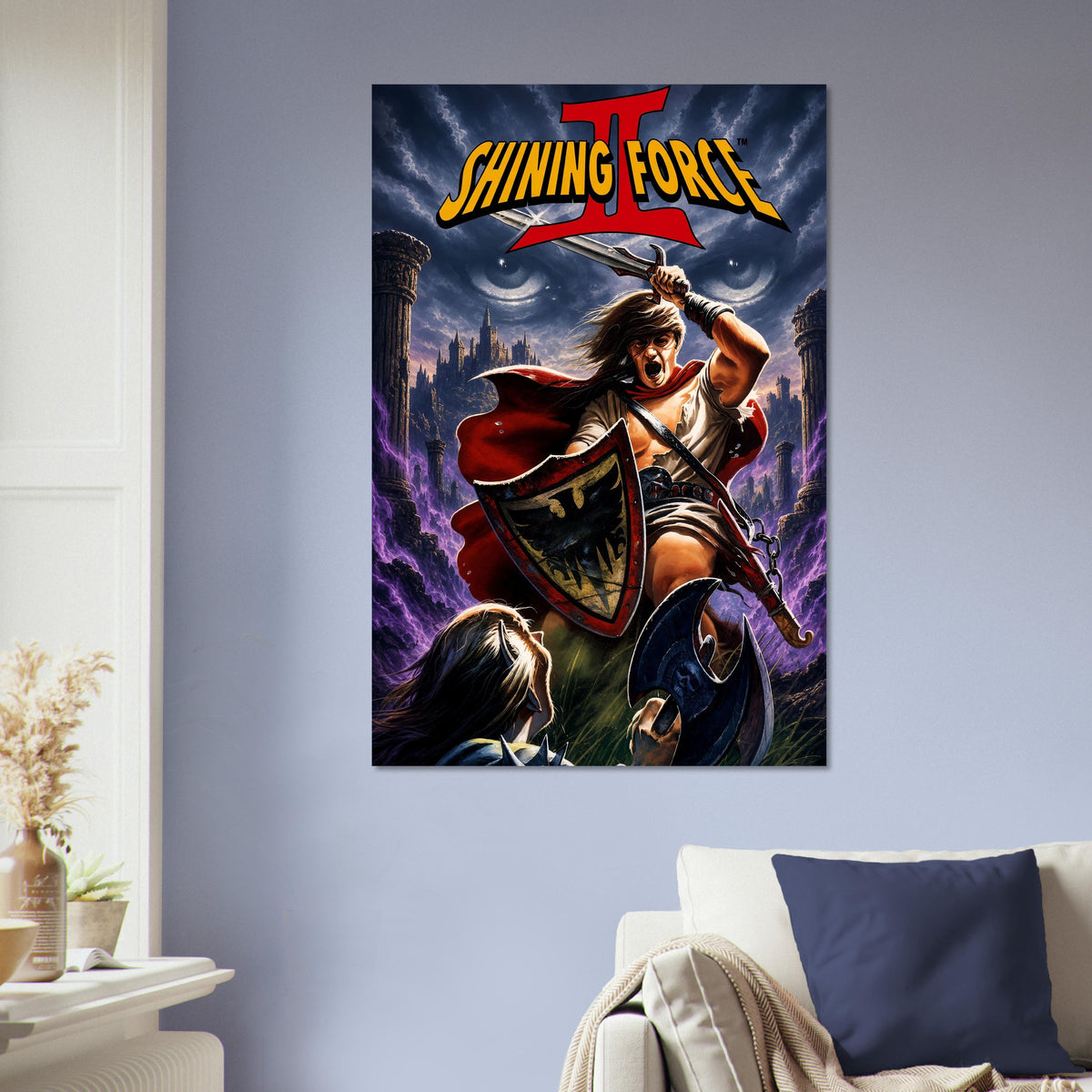 Shining Force II Poster – Fantasy Warrior Hero Sword Battle Wall Art Decor 5