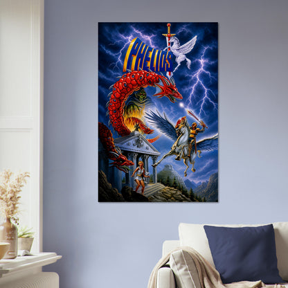 Phelios Poster - Winged Warrior Greek Myth Retro Game Art Wall Art Decor 5
