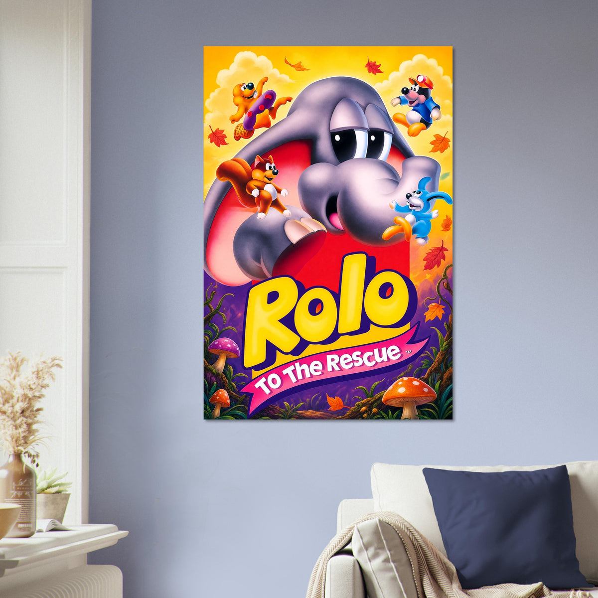 Rolo to the Rescue Poster – Adorable Video Game Characters Adventure 5