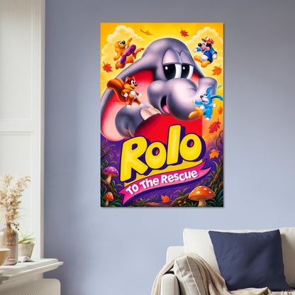 Rolo to the Rescue Poster – Adorable Video Game Characters Adventure 5