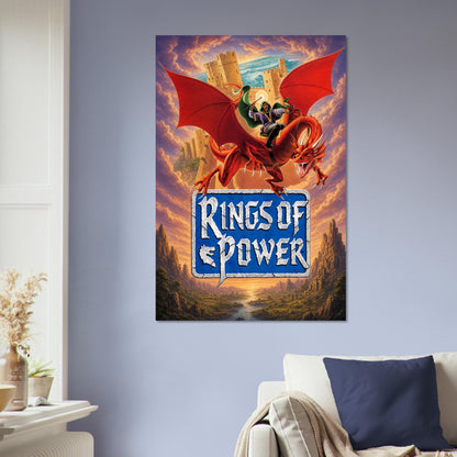 Rings of Power Poster - Dragon Rider Epic Fantasy RPG Art Wall Art Decor 5