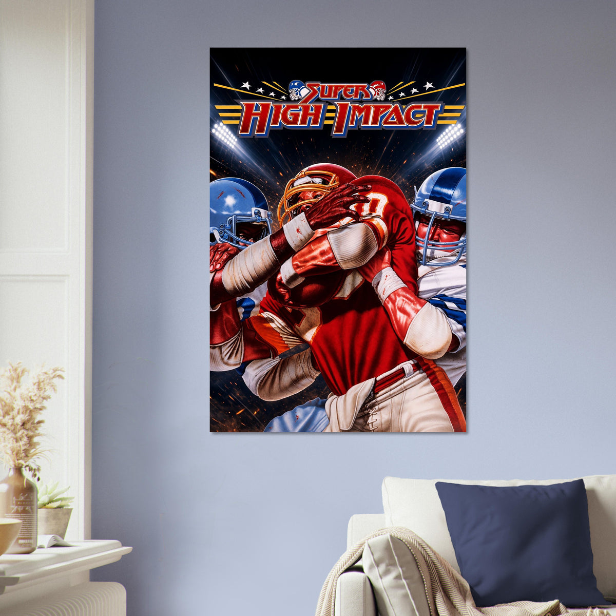 Super High Impact Poster - Retro Arcade Football Game Art Wall Art 5