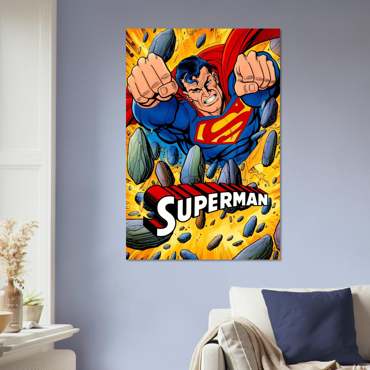 Superman Poster – Classic Hero Action Comic Art Print Wall Art Decor 5