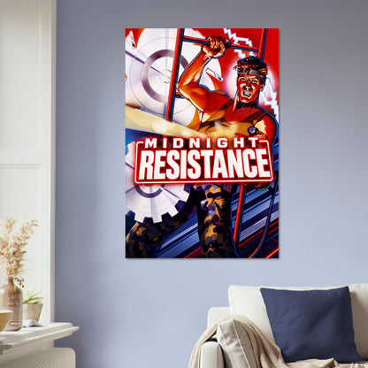 Midnight Resistance Poster – Red Rebel Fighter Retro Game Art Wall Art Decor 5