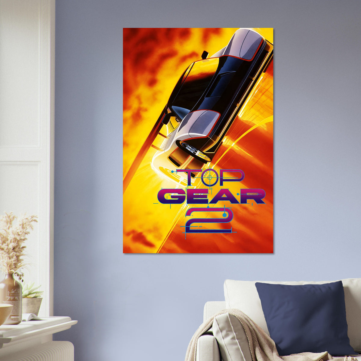 Top Gear 2 Poster – High-Speed Racing Car Action Art Wall Art Decor 5