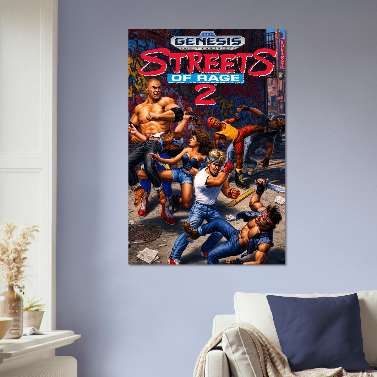 Streets of Rage 2 Poster – Classic Beat-Em-Up Video Game Art Wall Art Decor 5