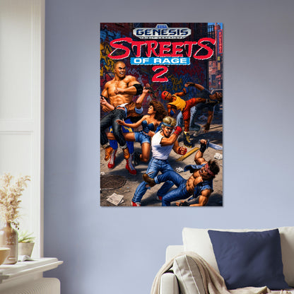 Streets of Rage 2 Poster – Classic Beat-Em-Up Video Game Art Wall Art Decor 5