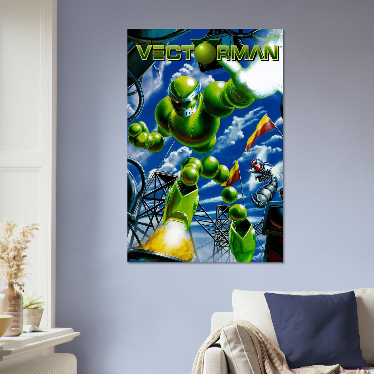 Vectorman Poster – Green Robot Hero Video Game Art Print Wall Art Decor 5