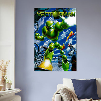Vectorman Poster – Green Robot Hero Video Game Art Print Wall Art Decor 5