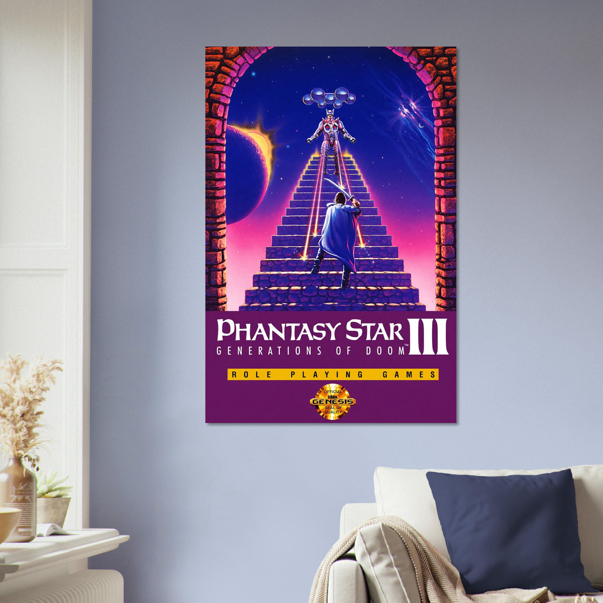 Phantasy Star III Generations of Doom Poster – Sci-Fi RPG Warrior Wall Art Decor 5