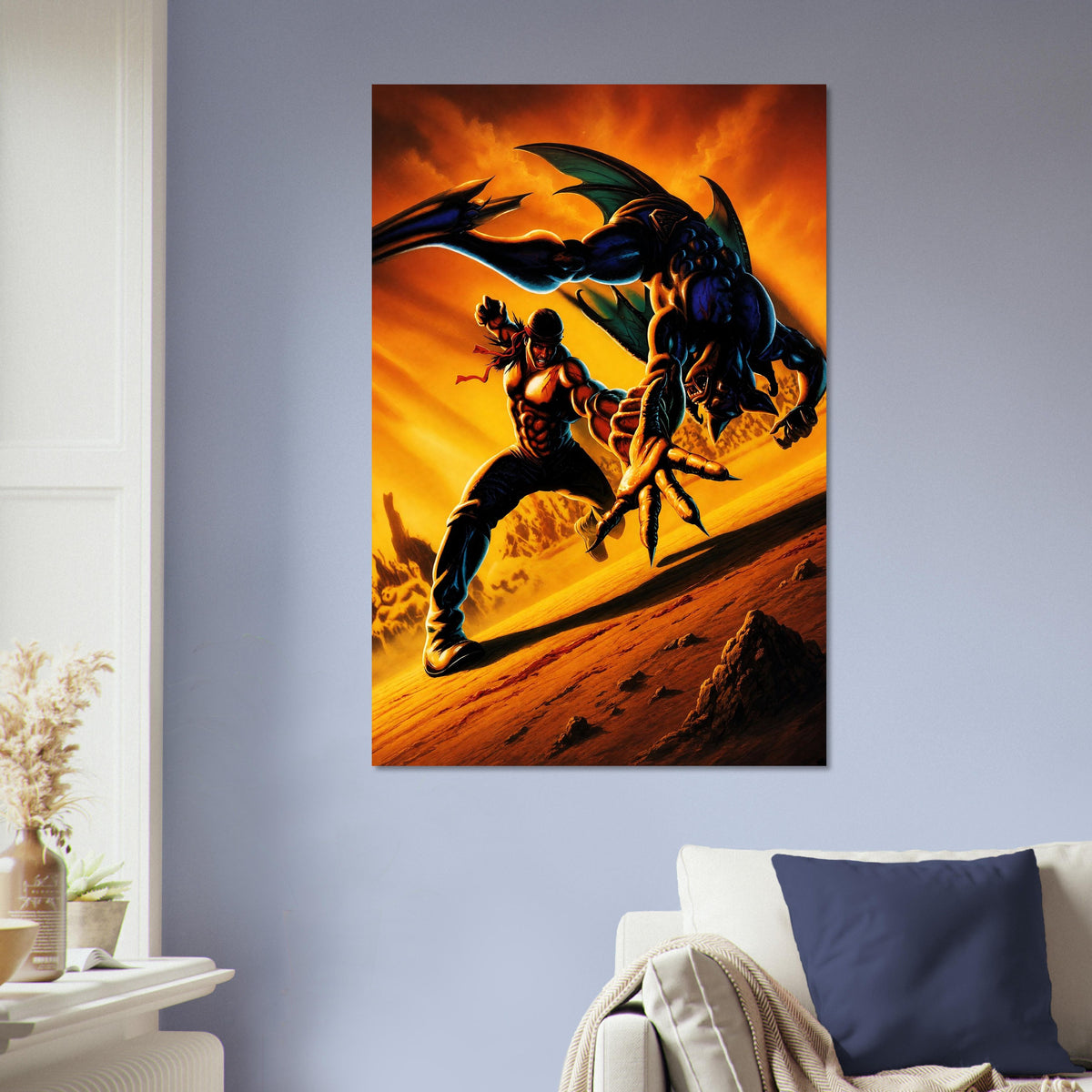 Slaughter Sport Poster - Demon Fighter Arena Retro Game Art Wall Art 5