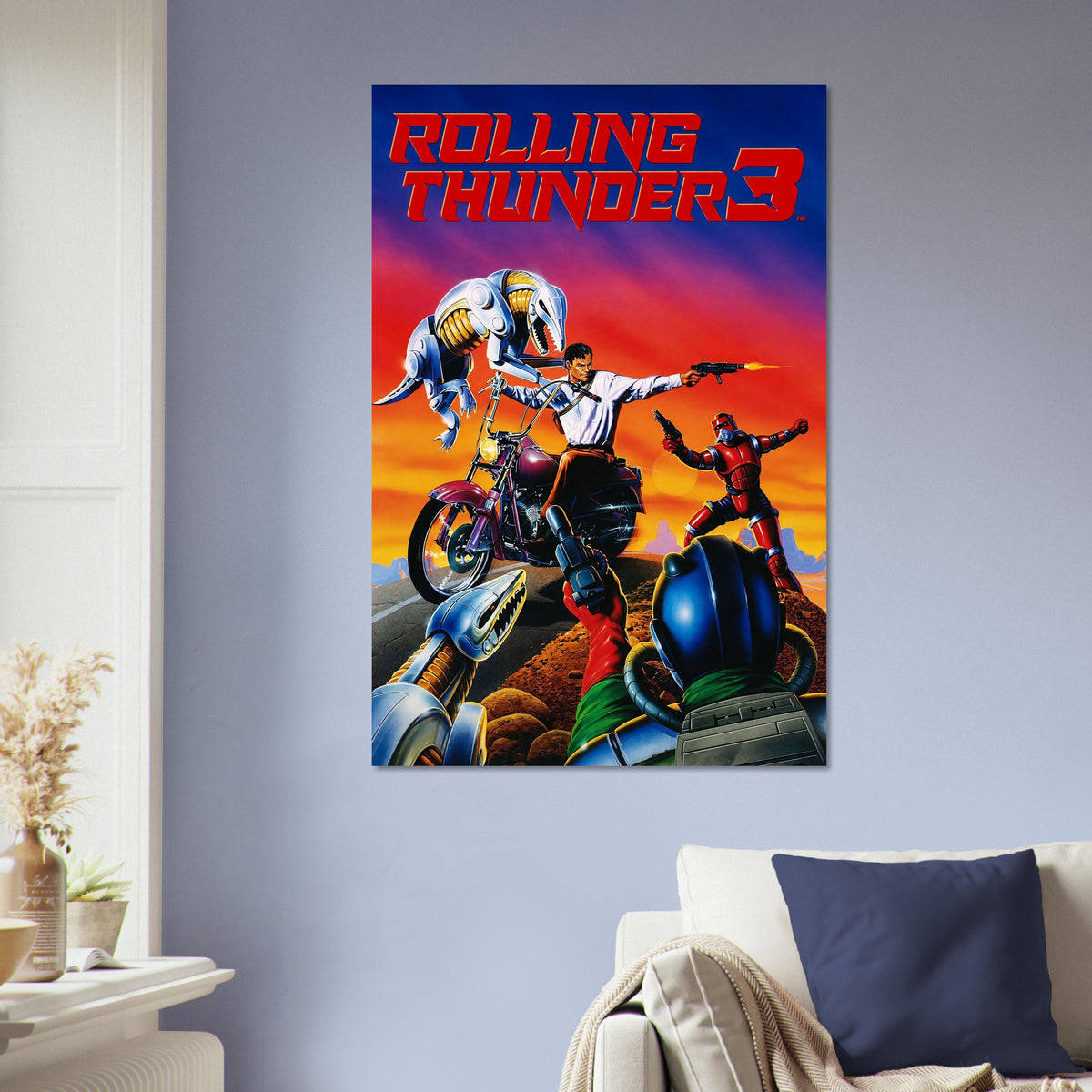 Rolling Thunder 3 Poster – Arcade Action Hero Biker Game Art Wall Art Decor 5