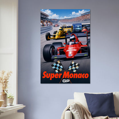 Super Monaco GP Racing Poster – Formula 1 Sport Cars Action Wall Art Decor 5