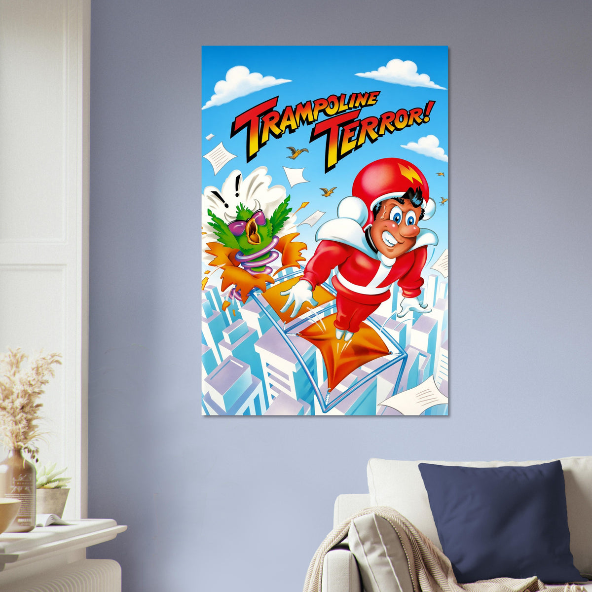 Trampoline Terror Poster – Santa Chaos Video Game Art Wall Art Decor 5