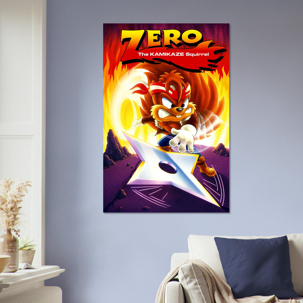 Zero The Kamikaze Squirrel Poster – Retro Video Game Art Wall Art Decor 5
