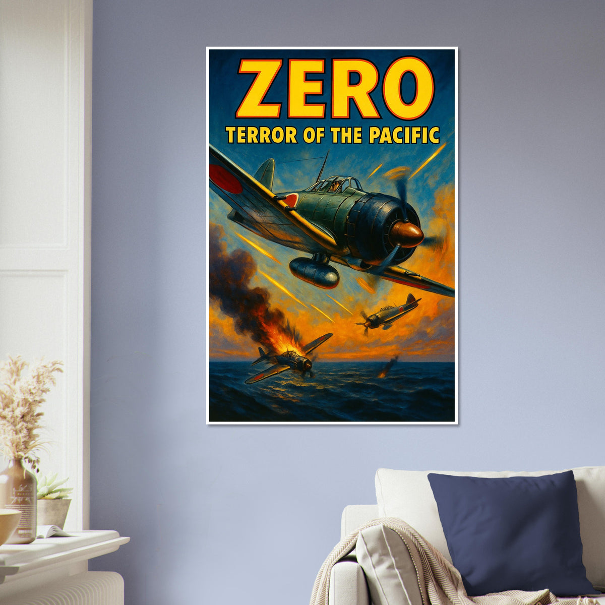 ZERO FIGHTER AIRCRAFT POSTER - WWII PACIFIC THEATER AVIATION HISTORY ART 3
