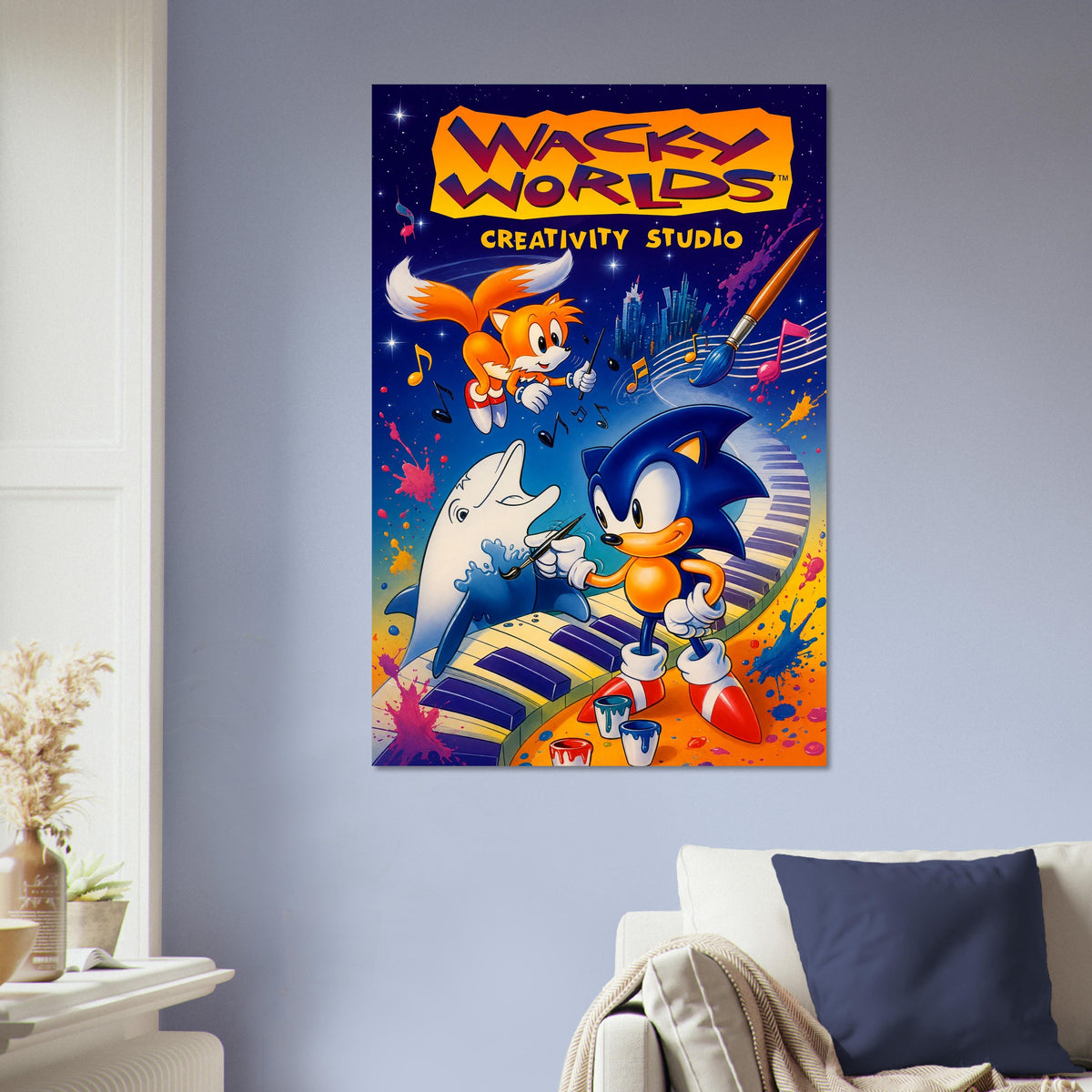 Wacky Worlds Poster - Retro Creativity Studio Game Art Wall Art Decor 5