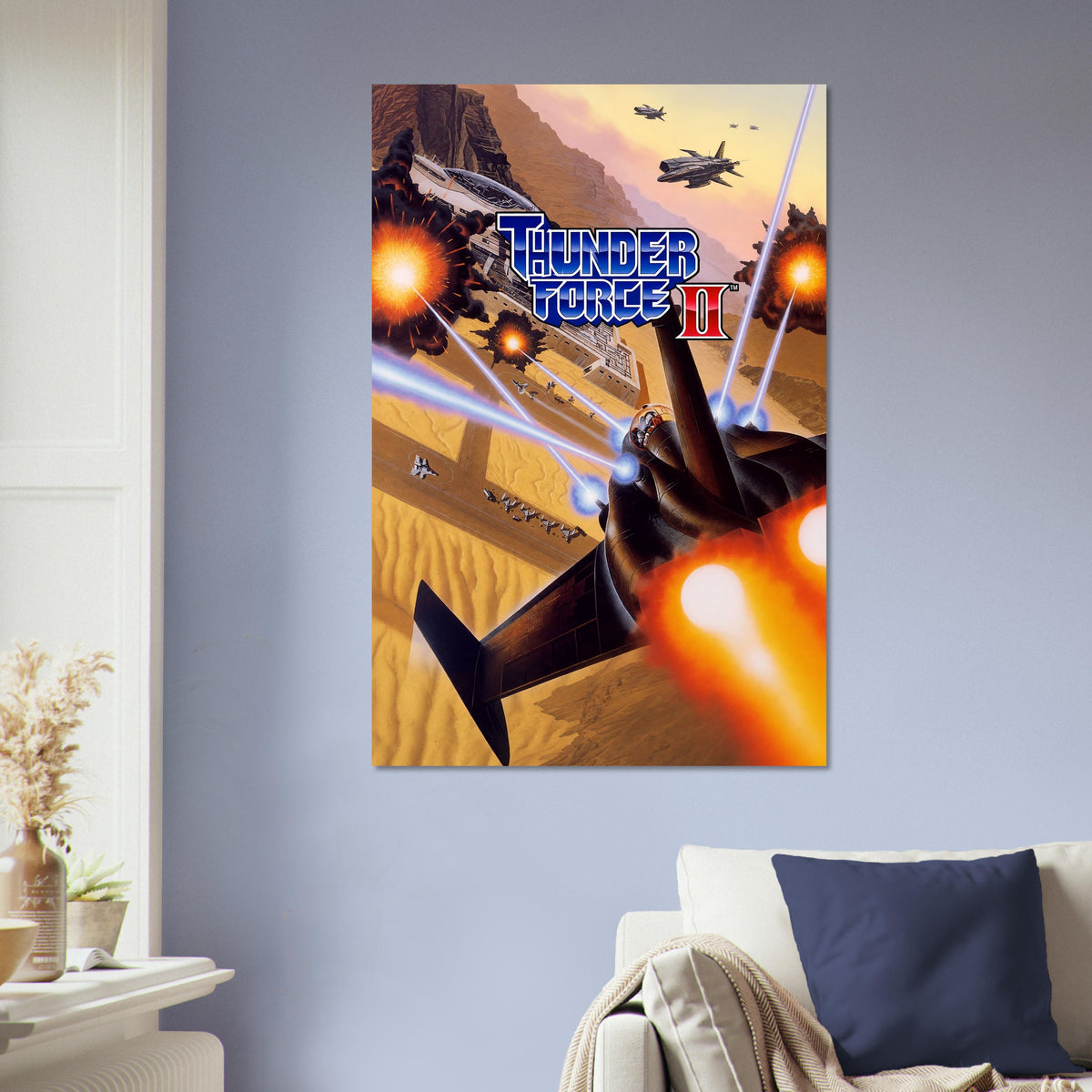 Thunder Force II Arcade Game Poster – Fighter Jets Combat Action Wall Art Decor 5