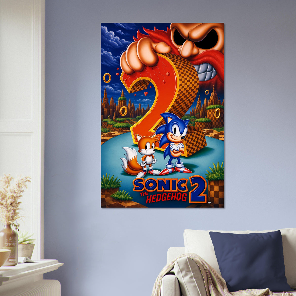 Sonic the Hedgehog 2 Poster – Video Game Classic 1992 Wall Art Decor 5