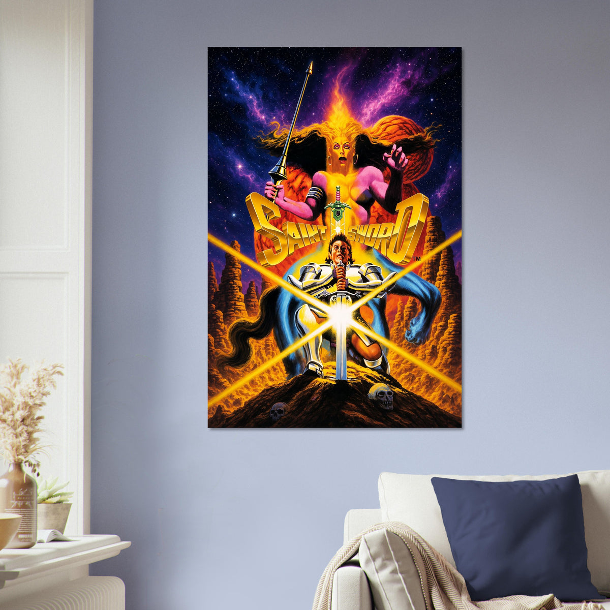 Saint Sword Poster – Cosmic Warrior Fantasy Art Print Wall Art Decor 5