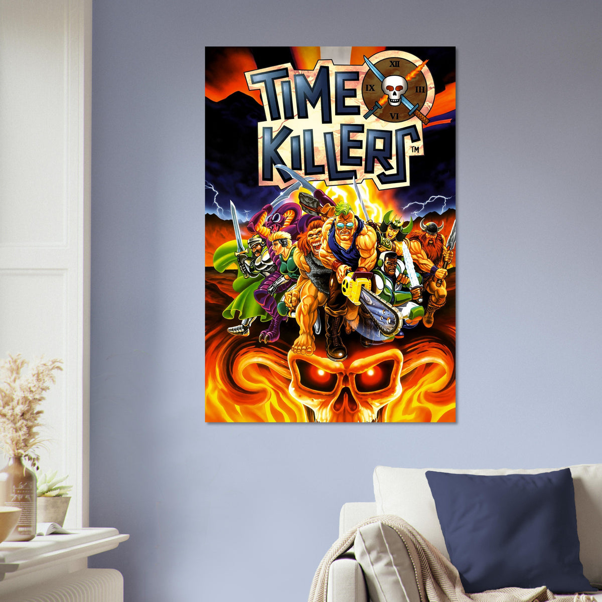 Time Killer Poster – Retro Video Game Warriors Action Art Wall Art Decor 5