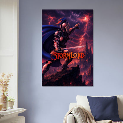 Stormlord Fantasy Warrior Poster – Electric Lightning Magic Sword Art 5