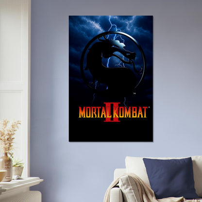 Mortal Kombat II Lightning Dragon Logo Poster – Classic Fighting Game 5