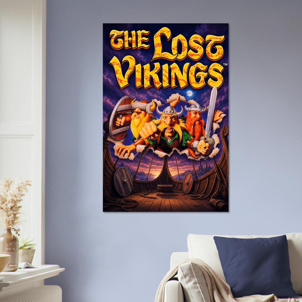 The Lost Vikings Poster – Fantasy Adventure Warriors Wall Art Decor 5