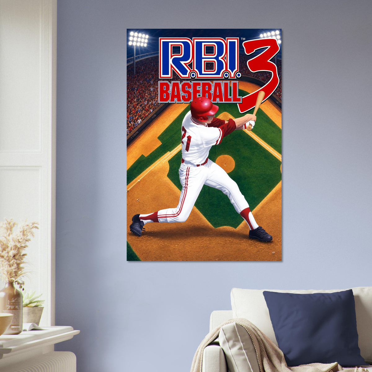 R.B.I. Baseball 3 Poster - Retro Sports Video Game Art Wall Art Decor 5