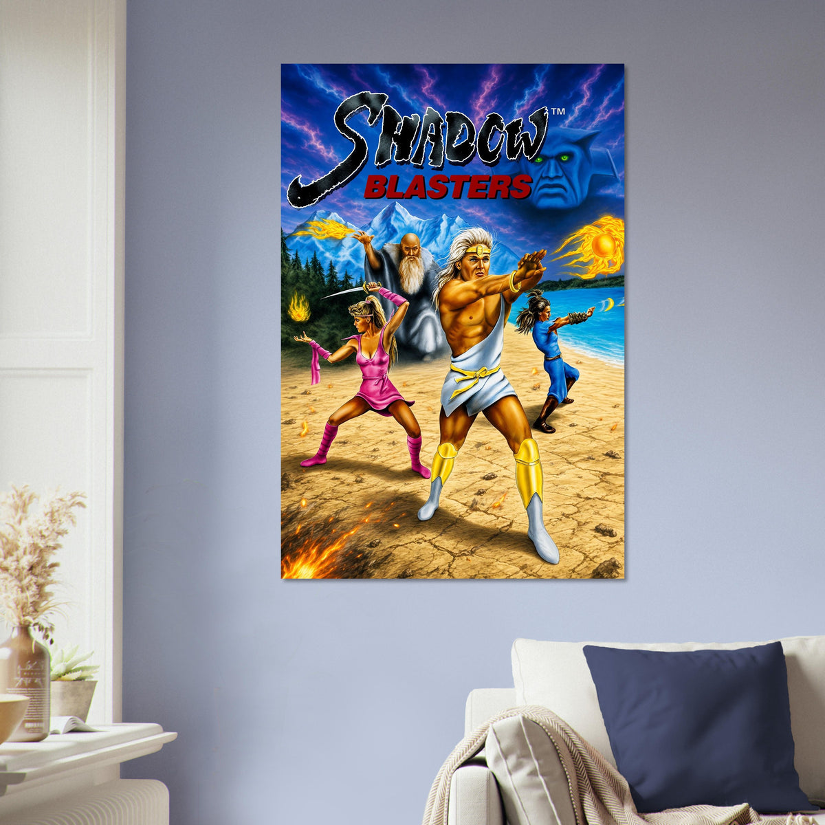 Shadow Blasters Poster – Fantasy Magic Warriors Retro Arcade Art Wall Art Decor 5