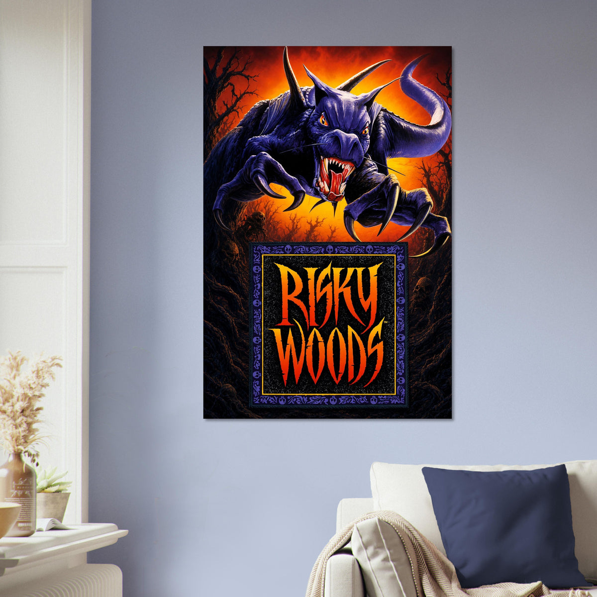 Risky Woods Demon Poster – Dark Fantasy Game Art Print Wall Art Decor 5
