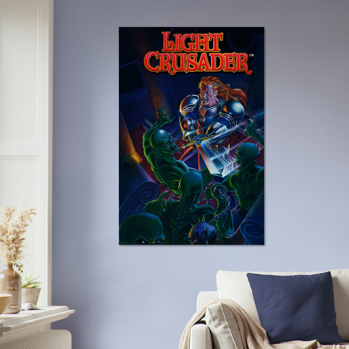 Light Crusader Poster – Armored Hero Battle Fantasy Art Wall Art Decor 5