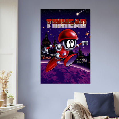 Tinhead Poster - Retro Robot Platformer Game Cover Art Wall Art Decor 5